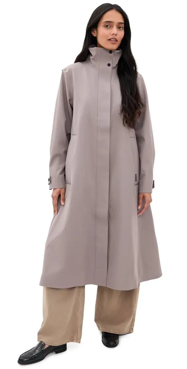 Rains uva oftshell A-Line Jacket Cinder | Image 1 Rains uva oftshell A-Line Jacket Cinder | Image 1