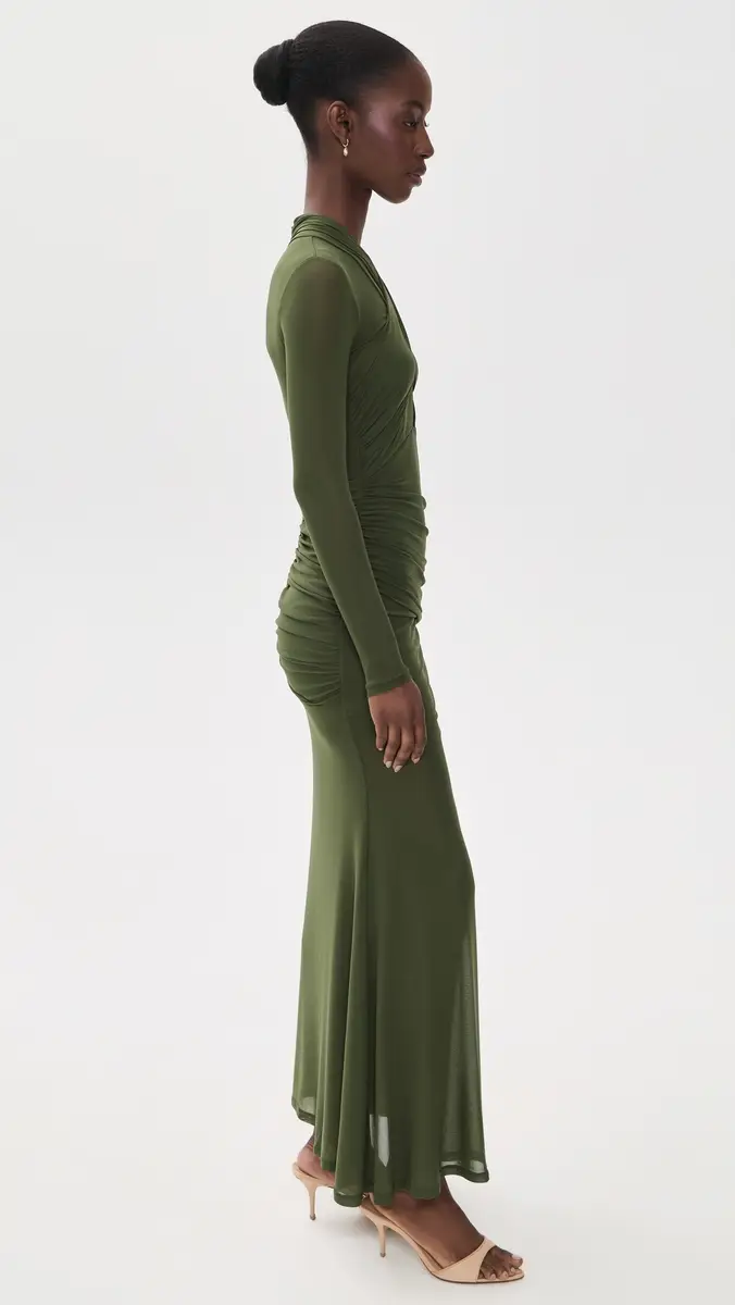 Bardot Veria Wrap Mesh Maxi Dress | Thumbnail 4