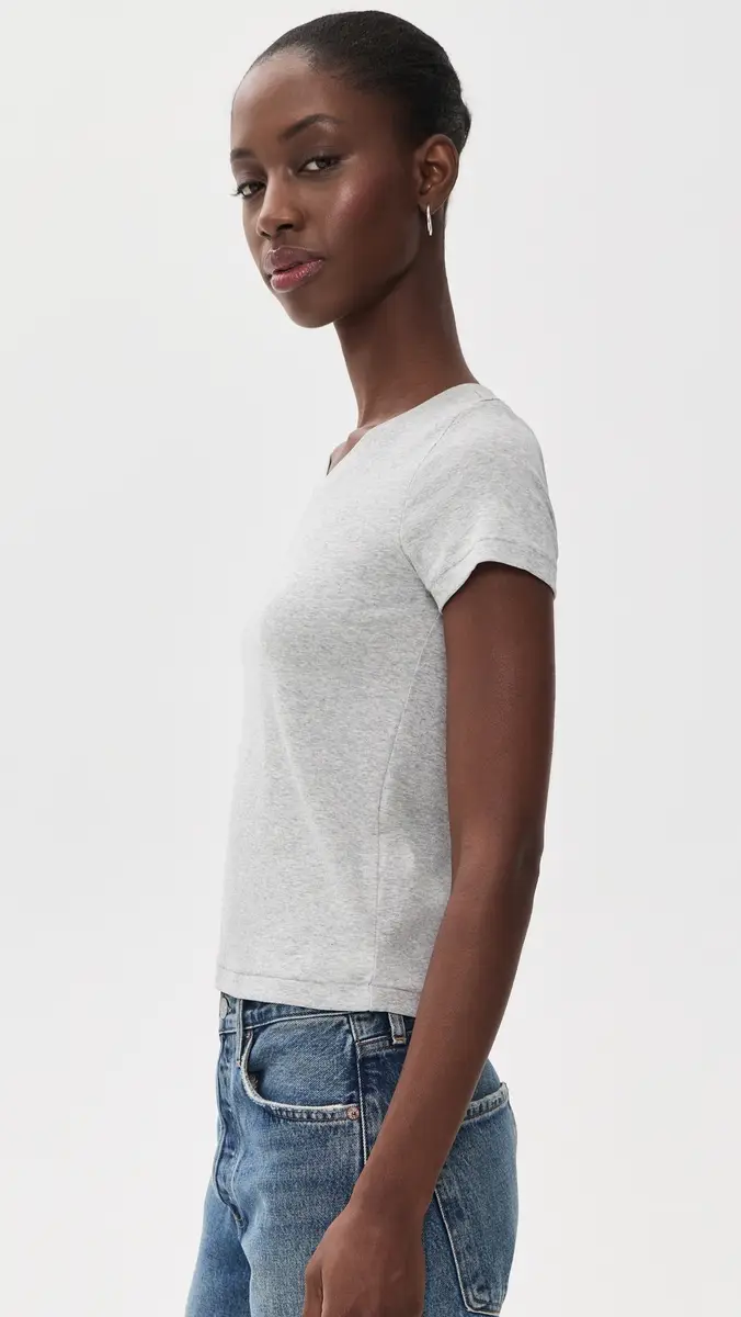 DL1961 Shrunken V-Neck Tee | Thumbnail 4