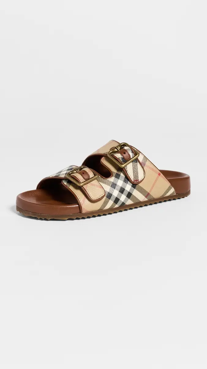 Burberry Urchin Checkered Sandals | Thumbnail 2