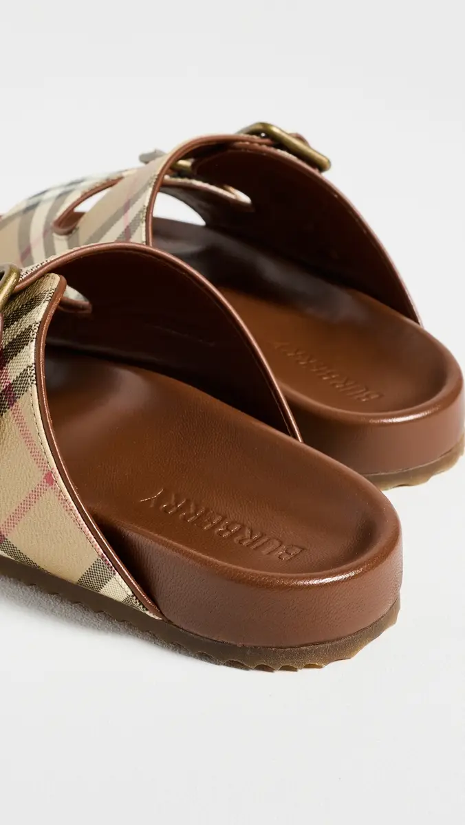 Burberry Urchin Checkered Sandals | Thumbnail 4