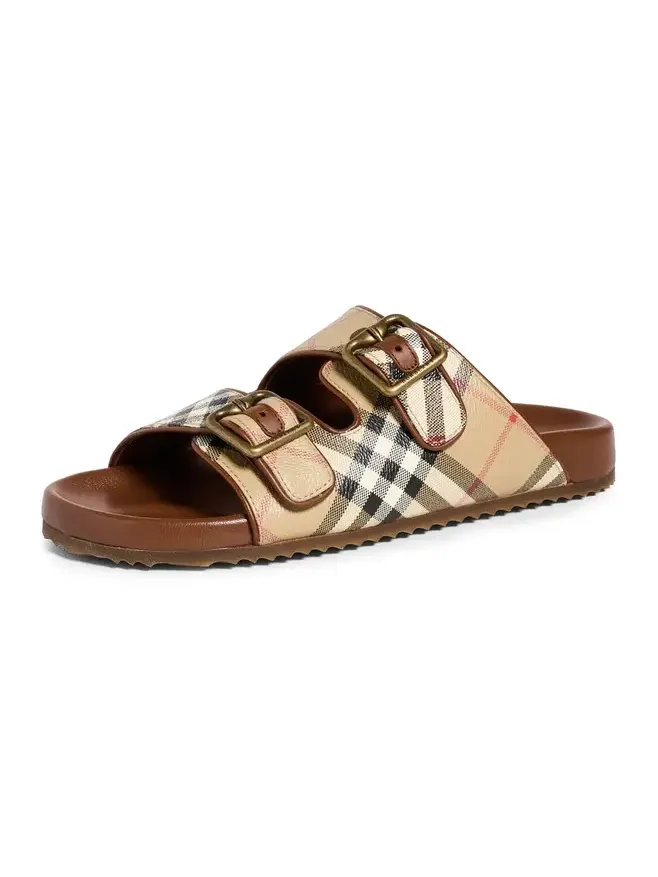 Burberry Urchin Checkered Sandals