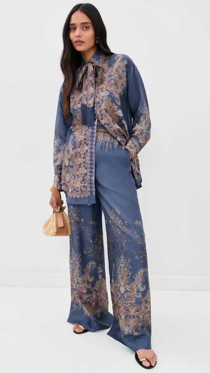 Zimmermann Valiant Relaxed Silk Button Down Shirt | Thumbnail 5 Zimmermann Valiant Relaxed Silk Button Down Shirt | Thumbnail 5