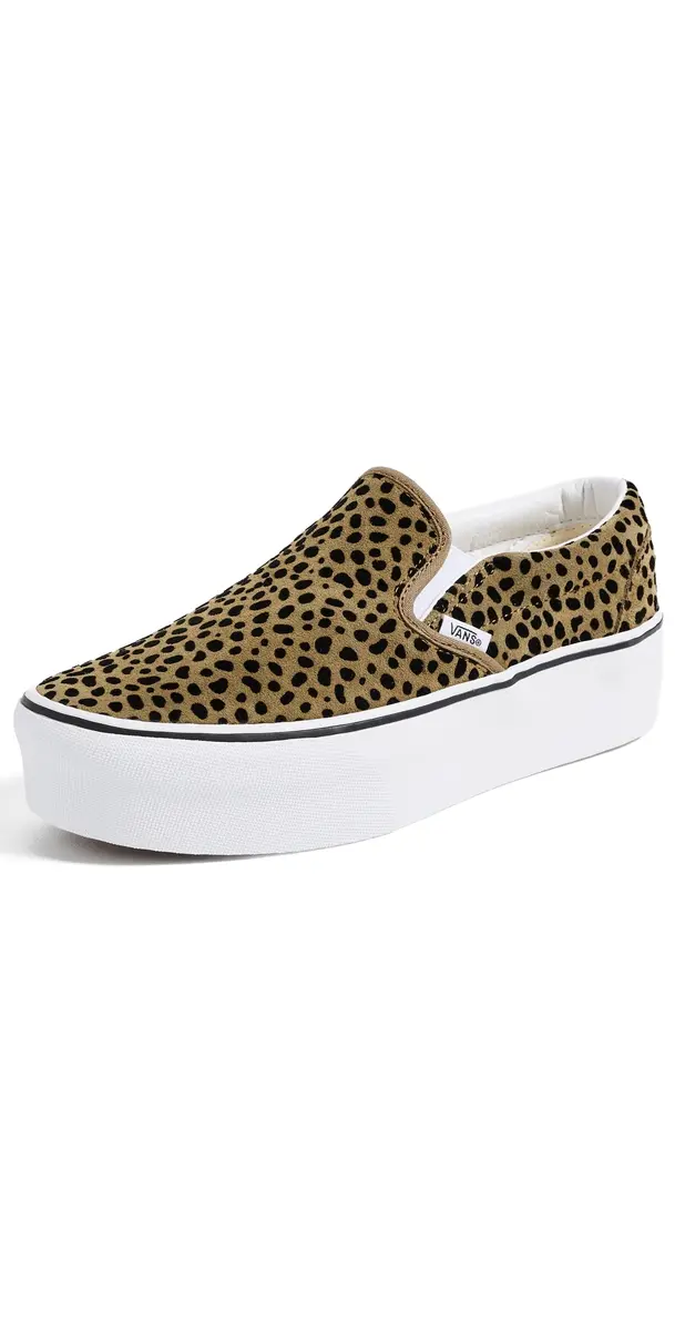 Vans Classic Slip On Stackform Sneakers Spotted Olive Brown/Black M 8/ W 9.5 | Image 1 Vans Classic Slip On Stackform Sneakers Spotted Olive Brown/Black M 8/ W 9.5 | Image 1