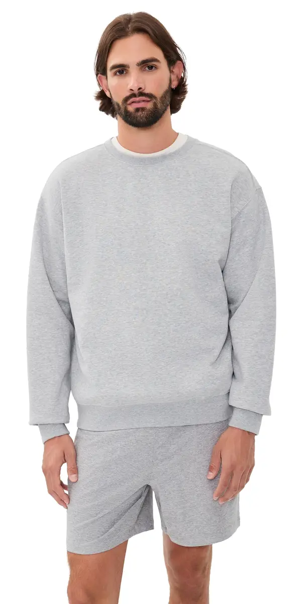 Beyond Yoga uxefleece Crewneck Pullover ight Heather Gray | Image 1 Beyond Yoga uxefleece Crewneck Pullover ight Heather Gray | Image 1