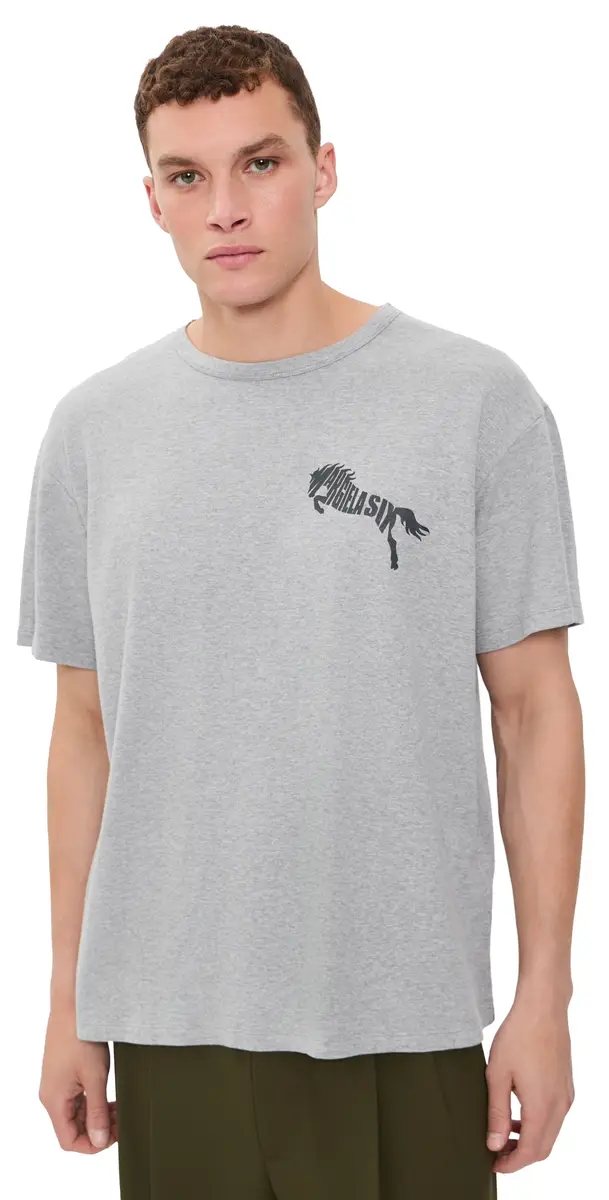 MM6 MAISON MARGIELA Graphic Tee Grey elange | Image 1 MM6 MAISON MARGIELA Graphic Tee Grey elange | Image 1