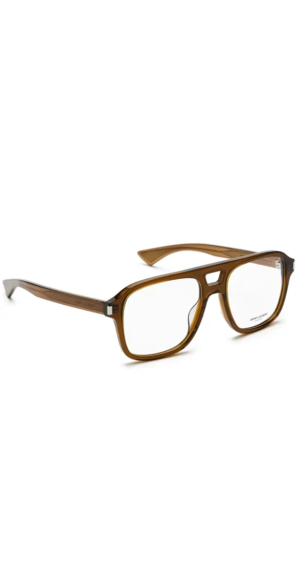 Saint Laurent 881 Eyeglasses Brown/Transparent One Size | Image 1 Saint Laurent 881 Eyeglasses Brown/Transparent One Size | Image 1