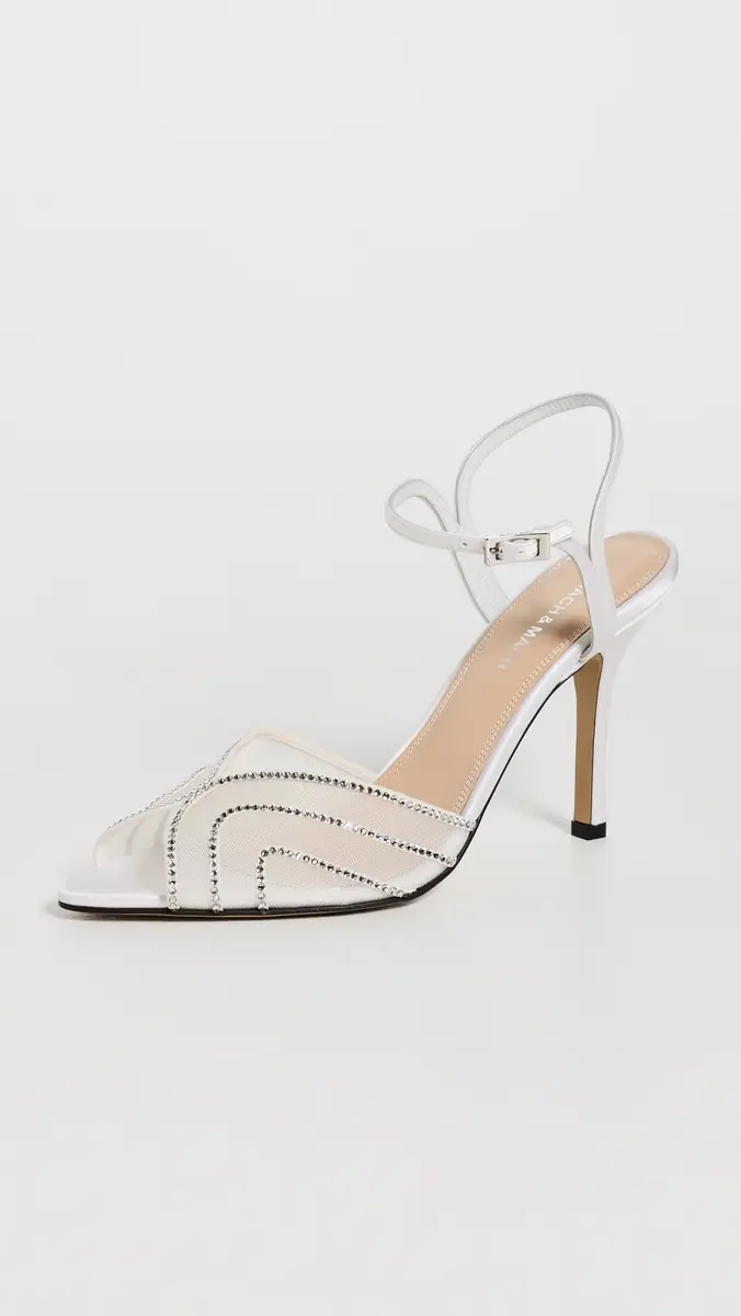 Mach & Mach Rainbow Trim Satin Sandals | Thumbnail 2 Mach & Mach Rainbow Trim Satin Sandals | Thumbnail 2