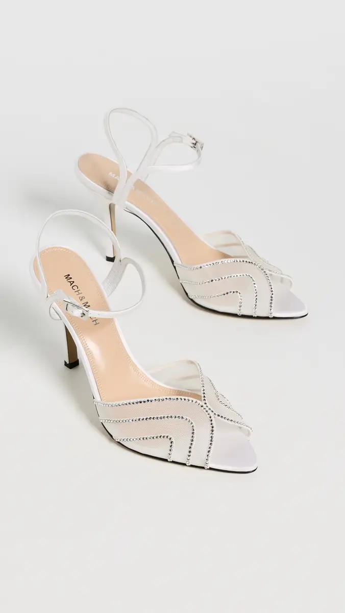Mach & Mach Rainbow Trim Satin Sandals | Thumbnail 5 Mach & Mach Rainbow Trim Satin Sandals | Thumbnail 5