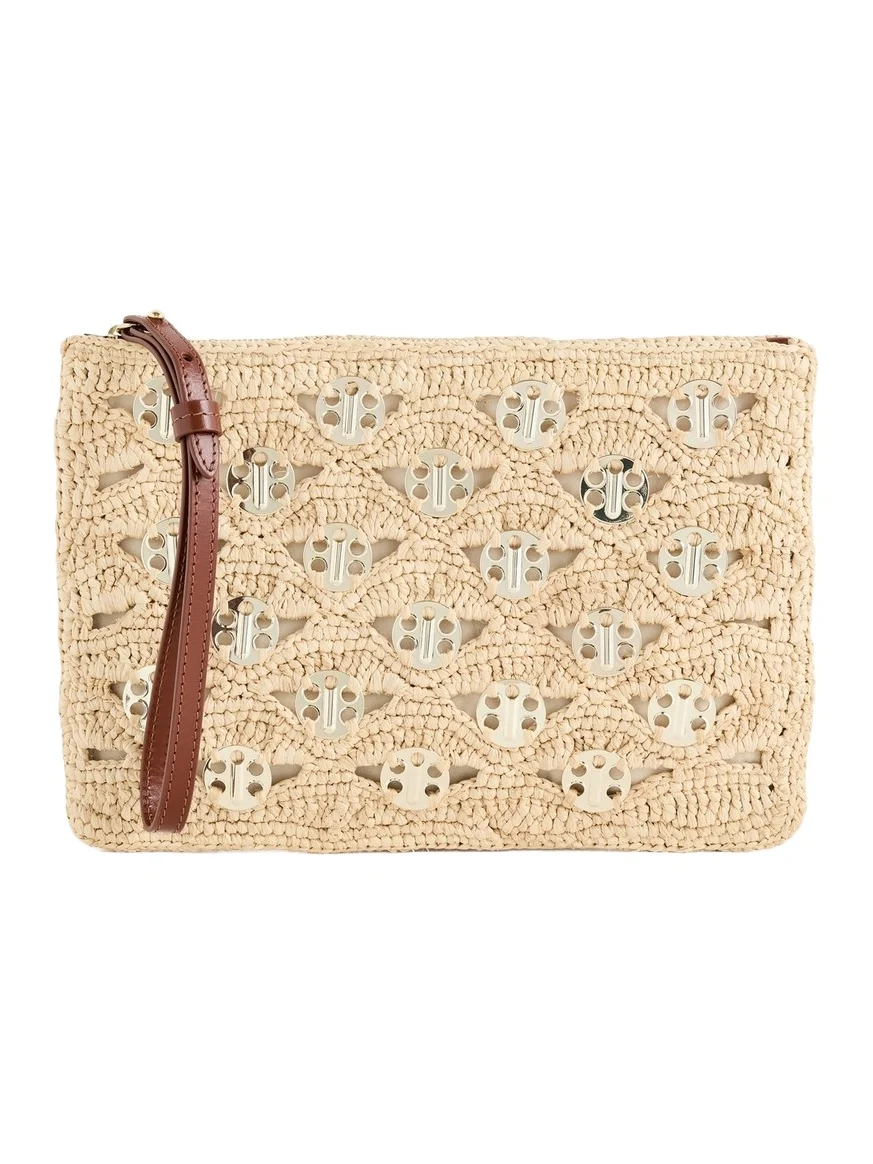 Pouch in Raffia Gold Pouch in Raffia Gold