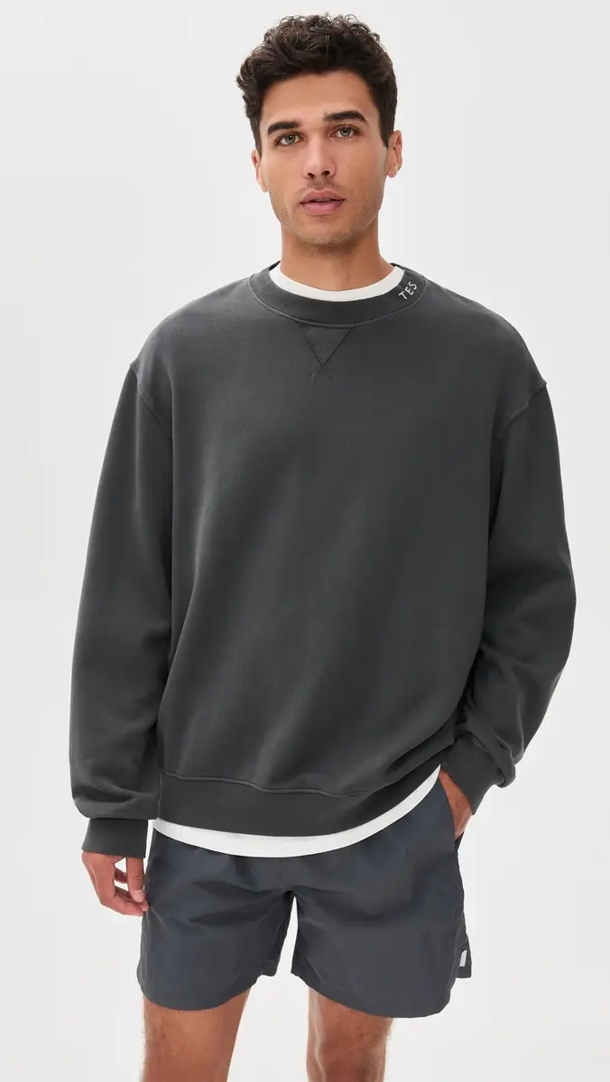 The Elder Statesman Unisex Daily Crew Sweatshirt | Thumbnail 4 The Elder Statesman Unisex Daily Crew Sweatshirt | Thumbnail 4