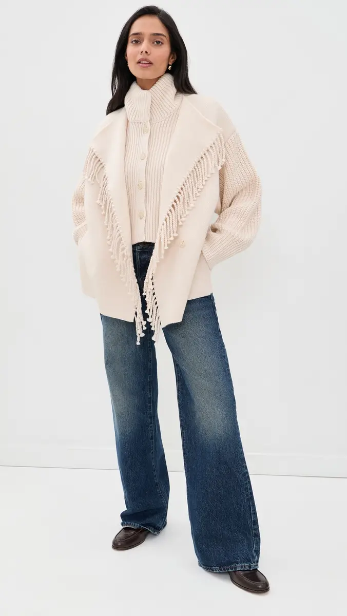 Frame The Cropped Jacquard Fringe Coat | Thumbnail 5