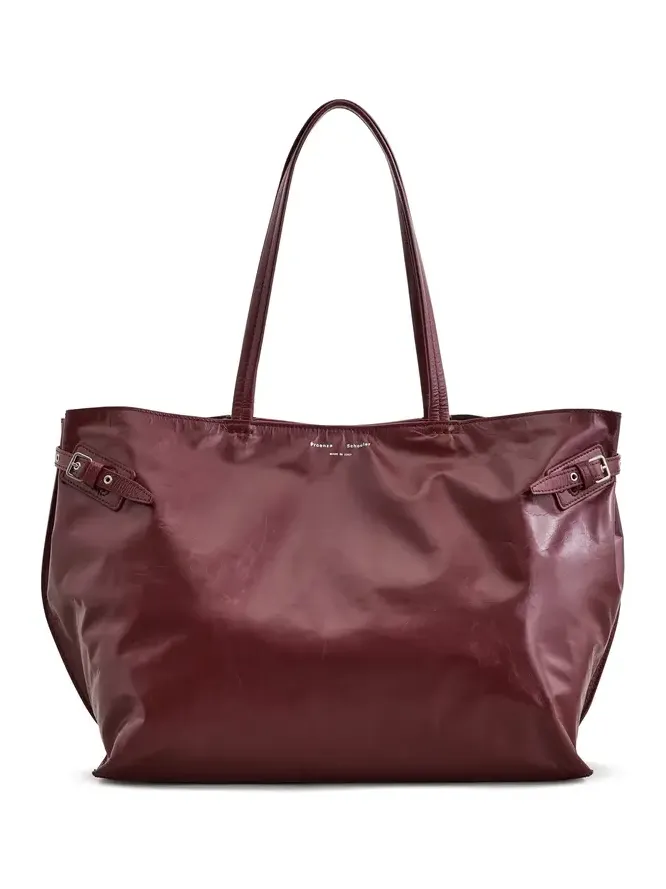 Proenza Schouler Days Carryall in Paper Calf Merlot