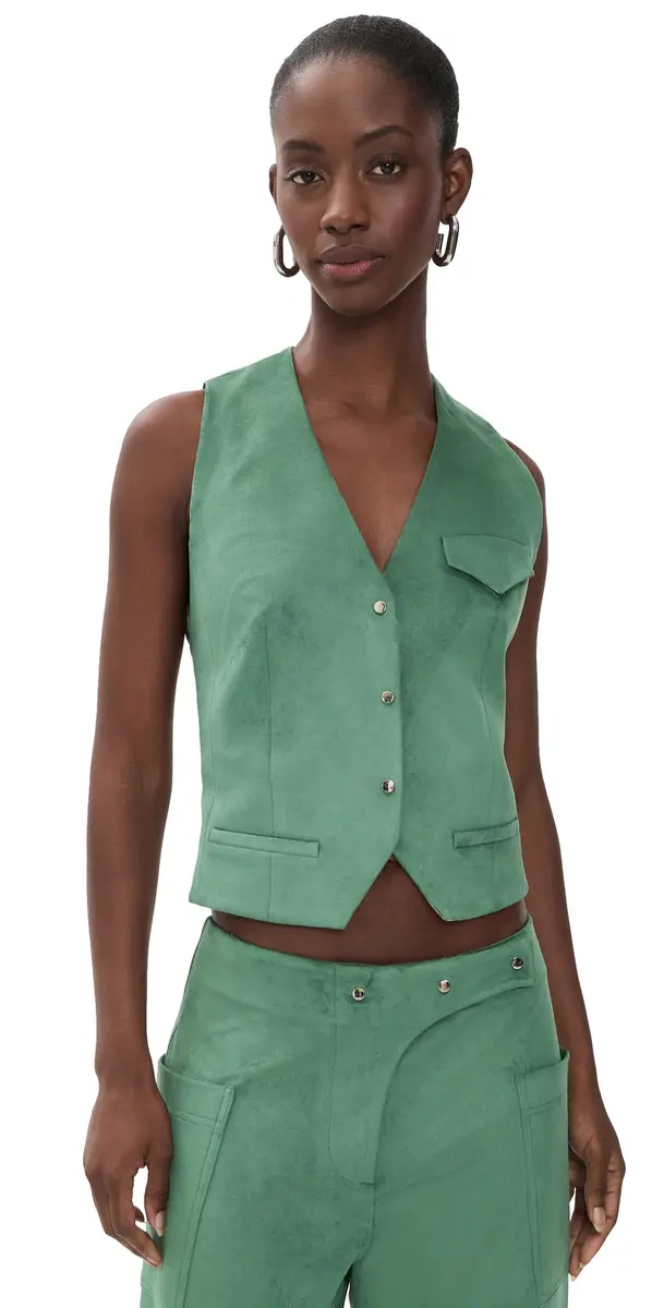 ALEXIS Aquila Faux Suede Vest Evergreen | Image 1 ALEXIS Aquila Faux Suede Vest Evergreen | Image 1