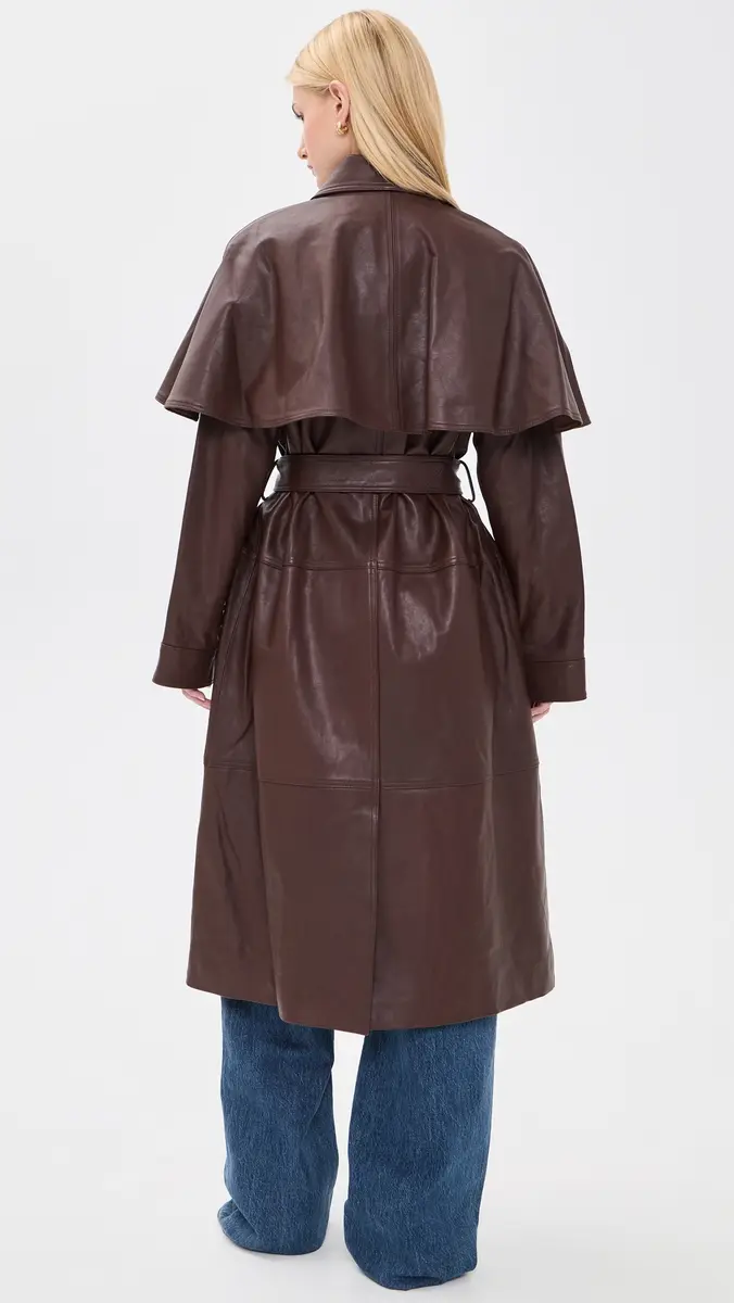 Sea Caitlin Leather Trench Coat | Thumbnail 3 Sea Caitlin Leather Trench Coat | Thumbnail 3