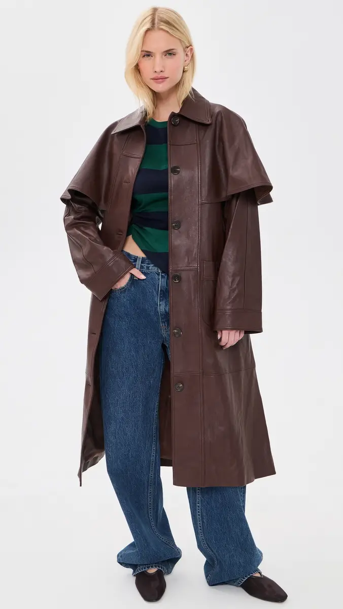 Sea Caitlin Leather Trench Coat | Thumbnail 5 Sea Caitlin Leather Trench Coat | Thumbnail 5