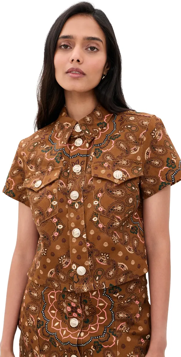 Cara Cara Paro Top Bandana Camel | Image 1 Cara Cara Paro Top Bandana Camel | Image 1