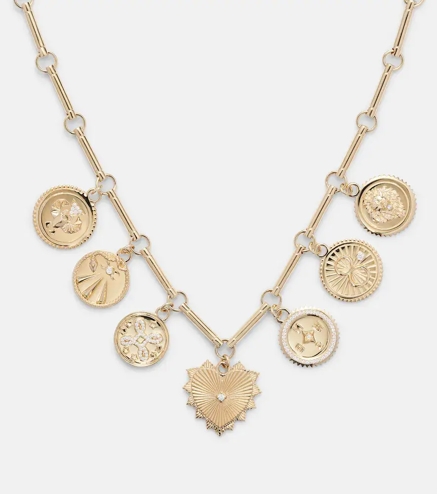 Foundrae Love 18kt gold charm necklace with diamonds | Thumbnail 4 Foundrae Love 18kt gold charm necklace with diamonds | Thumbnail 4