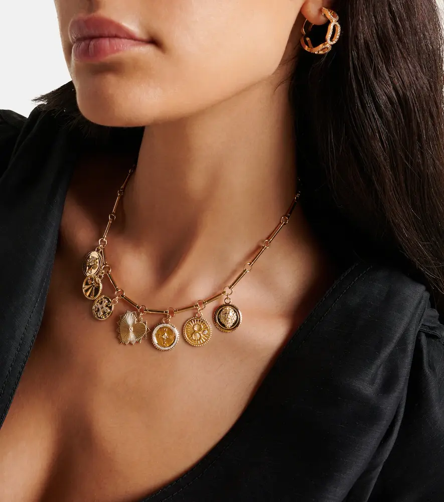 Foundrae Love 18kt gold charm necklace with diamonds | Thumbnail 6 Foundrae Love 18kt gold charm necklace with diamonds | Thumbnail 6