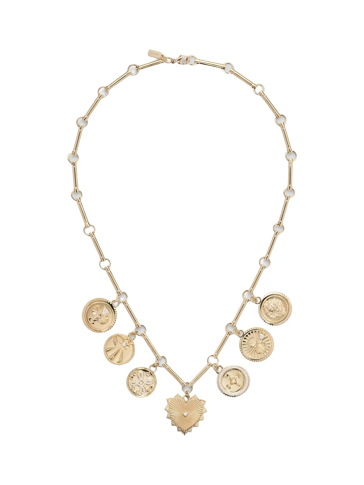 Love 18kt gold charm necklace with diamonds Love 18kt gold charm necklace with diamonds