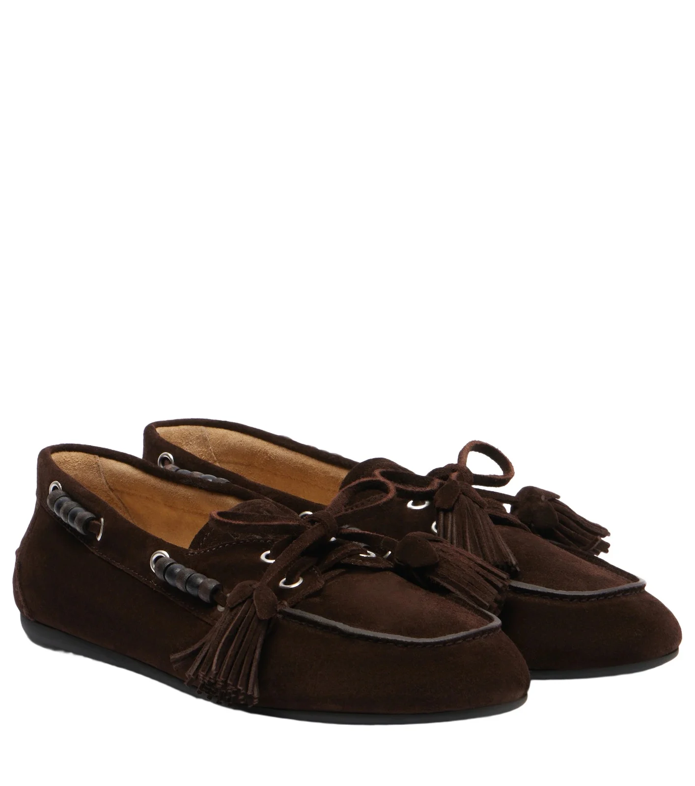 Miu Miu Beaded suede loafers