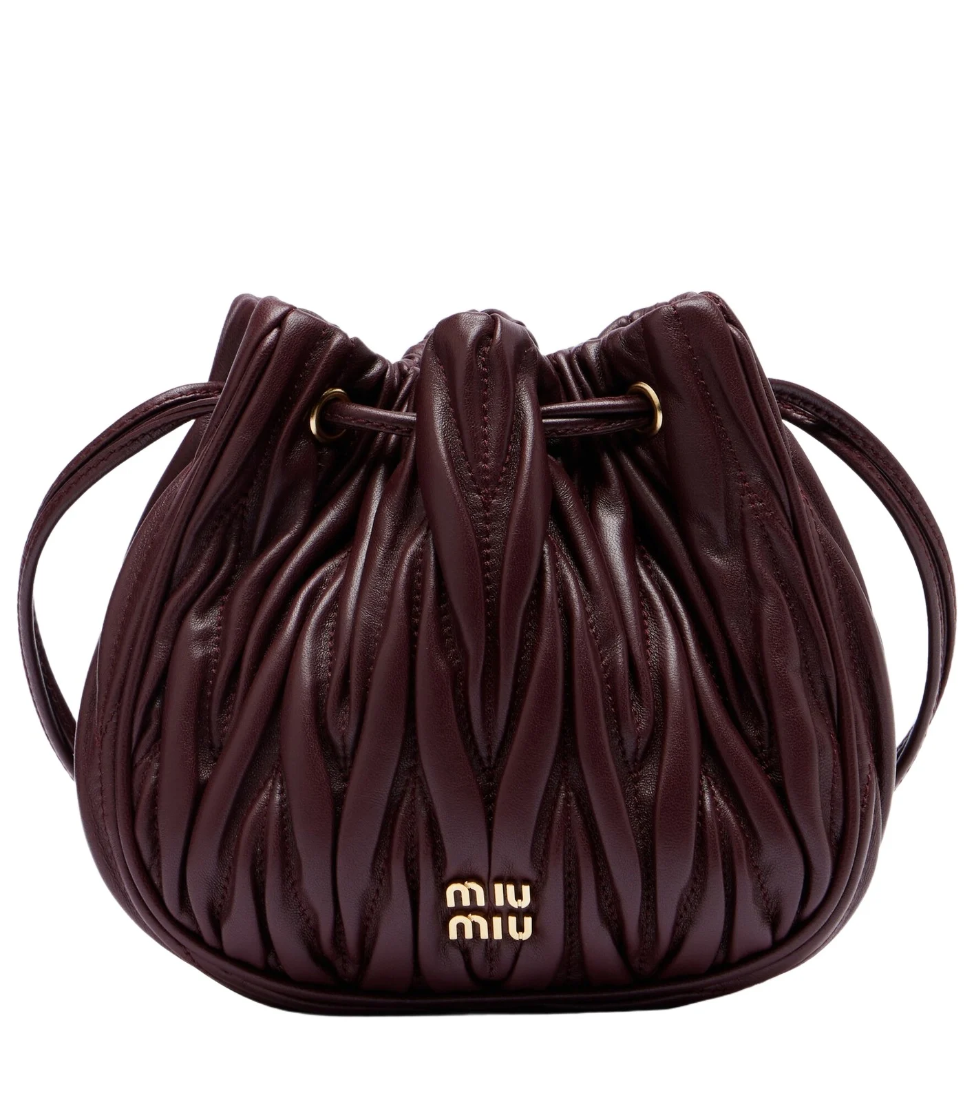 Miu Miu Matelassé leather bucket bag