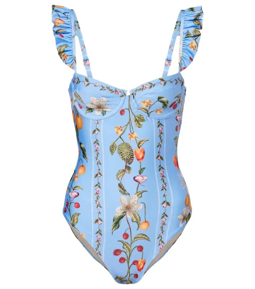 Agua by Agua Bendita Ajonjoli printed ruffled swimsuit | Image 1 Agua by Agua Bendita Ajonjoli printed ruffled swimsuit | Image 1
