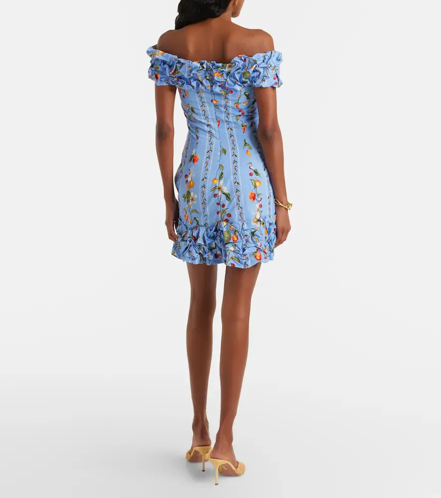 Agua by Agua Bendita Jardin printed off-shoulder cotton minidress | Thumbnail 3 Agua by Agua Bendita Jardin printed off-shoulder cotton minidress | Thumbnail 3
