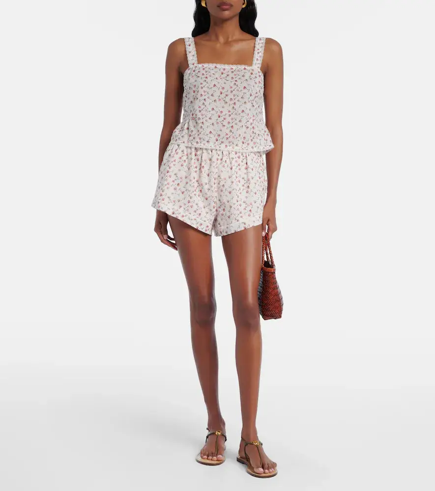 Posse Charlotte floral cotton shorts | Thumbnail 2