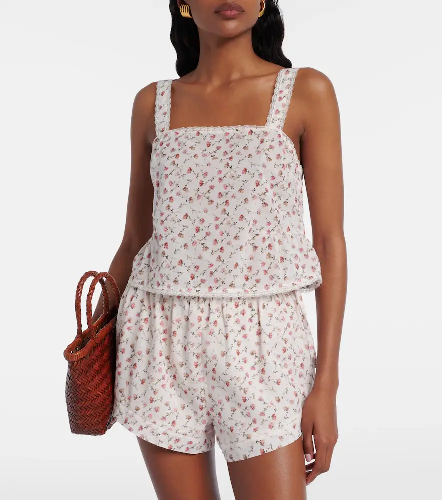 Posse Charlotte floral cotton shorts | Thumbnail 4