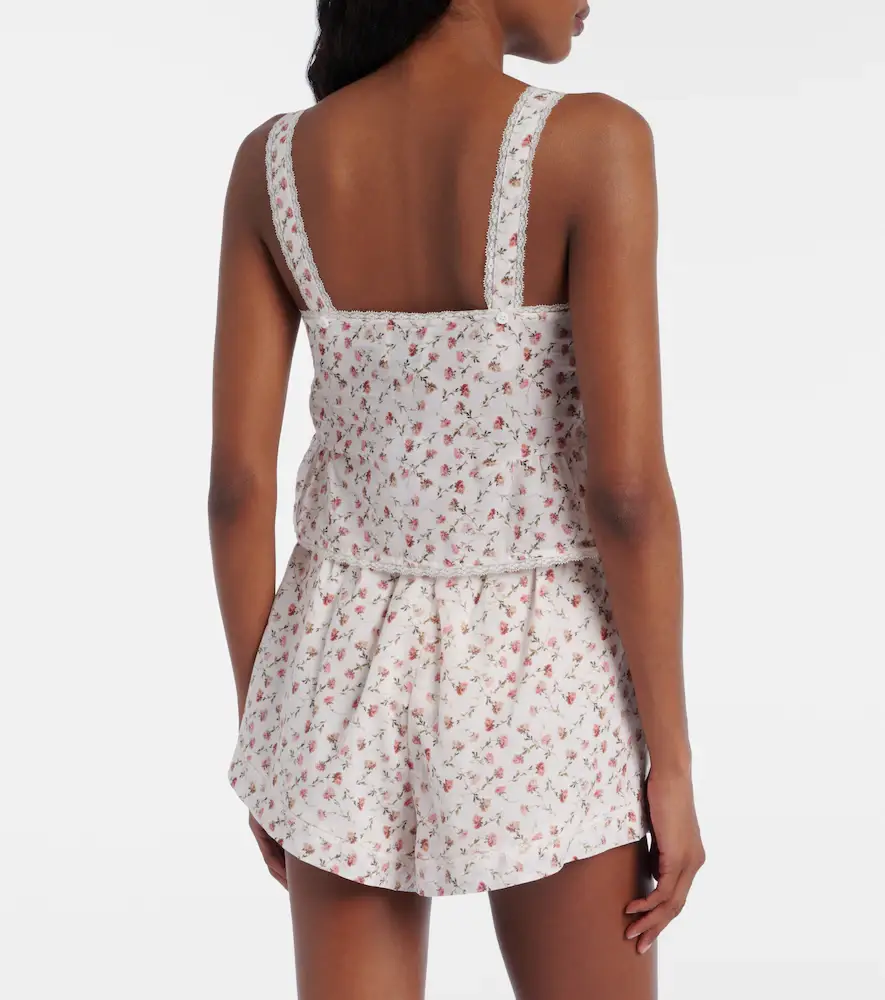 Posse Charlotte floral cotton shorts | Thumbnail 6