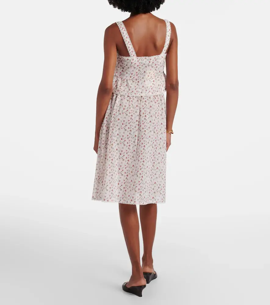 Posse Charlotte floral cotton midi skirt | Thumbnail 2