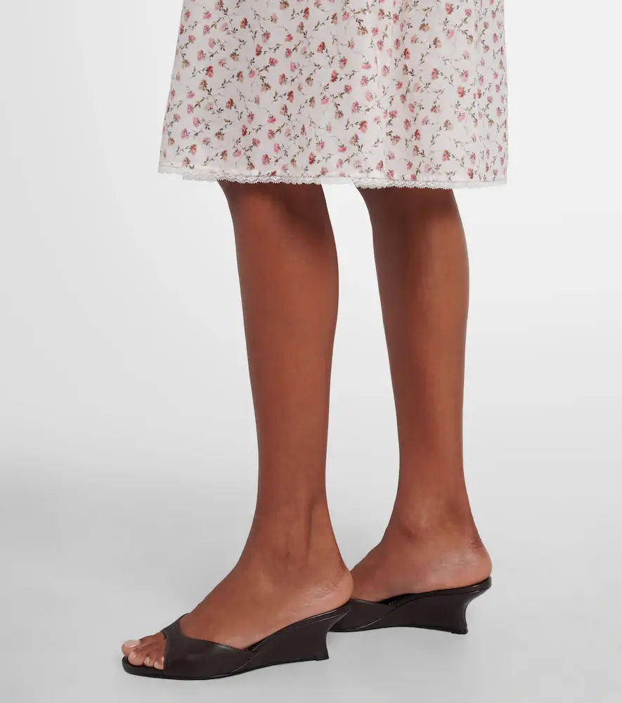 Posse Charlotte floral cotton midi skirt | Thumbnail 4