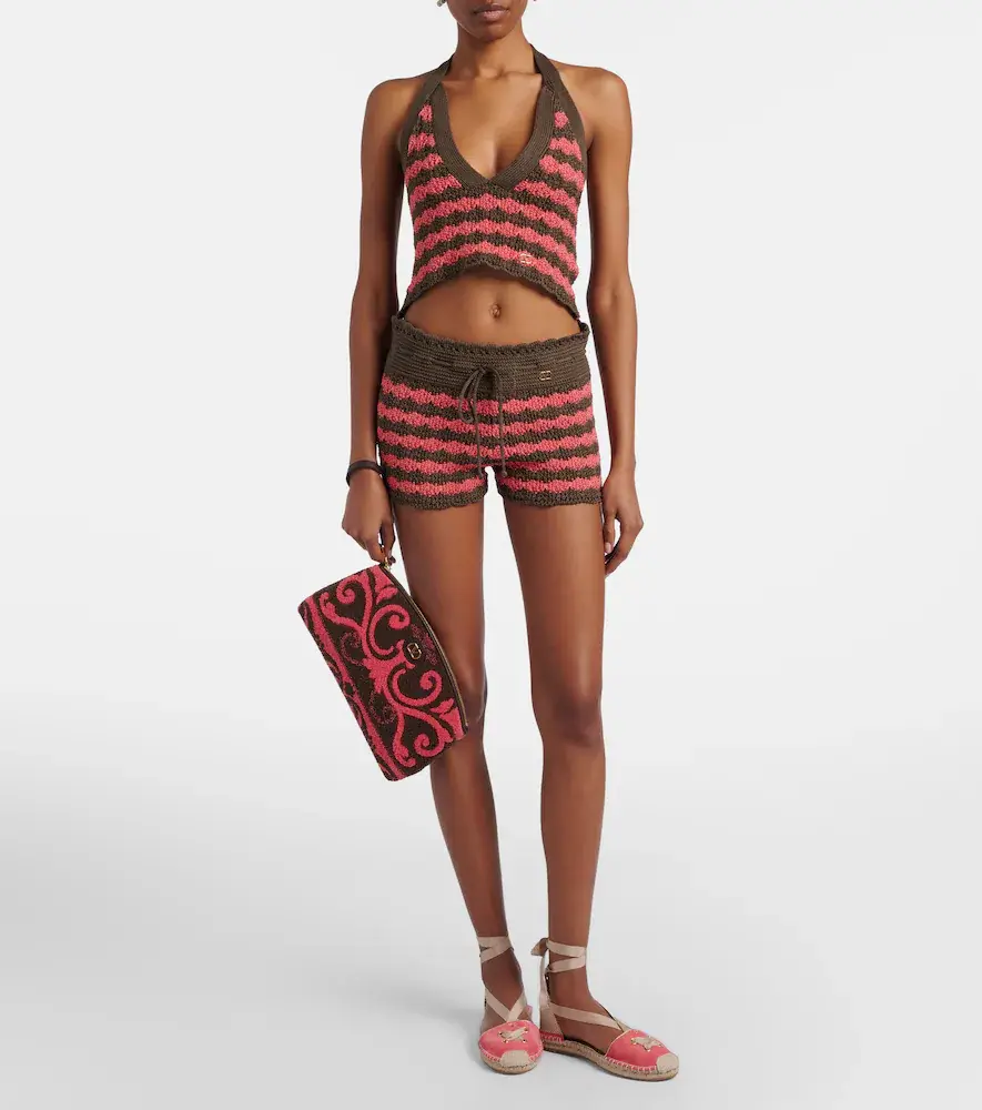 Valentino Garavani Striped knitted cotton crop top | Thumbnail 2 Valentino Garavani Striped knitted cotton crop top | Thumbnail 2