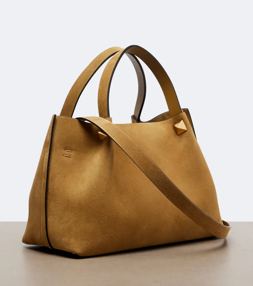 Valentino Garavani VLogo Signature Small suede top-handle bag | Thumbnail 2 Valentino Garavani VLogo Signature Small suede top-handle bag | Thumbnail 2