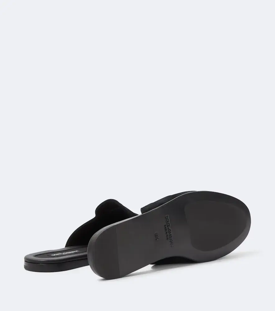 Dolce & Gabbana Embroidered suede mules | Thumbnail 4 Dolce & Gabbana Embroidered suede mules | Thumbnail 4