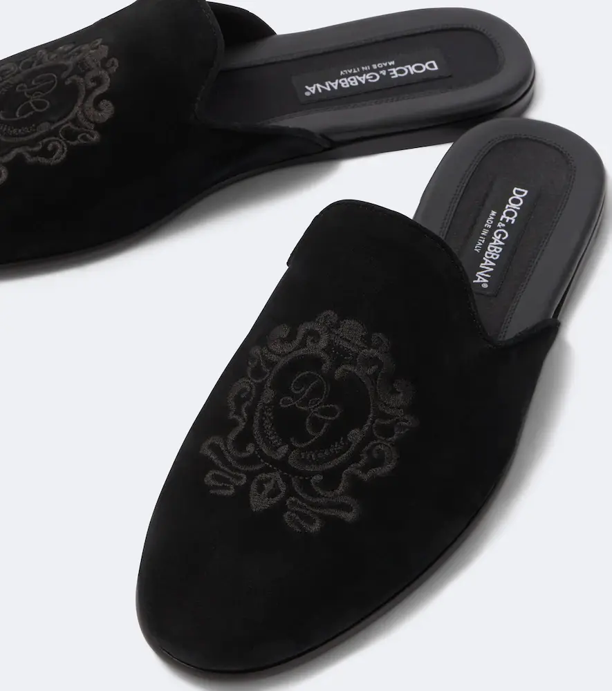 Dolce & Gabbana Embroidered suede mules | Thumbnail 5 Dolce & Gabbana Embroidered suede mules | Thumbnail 5