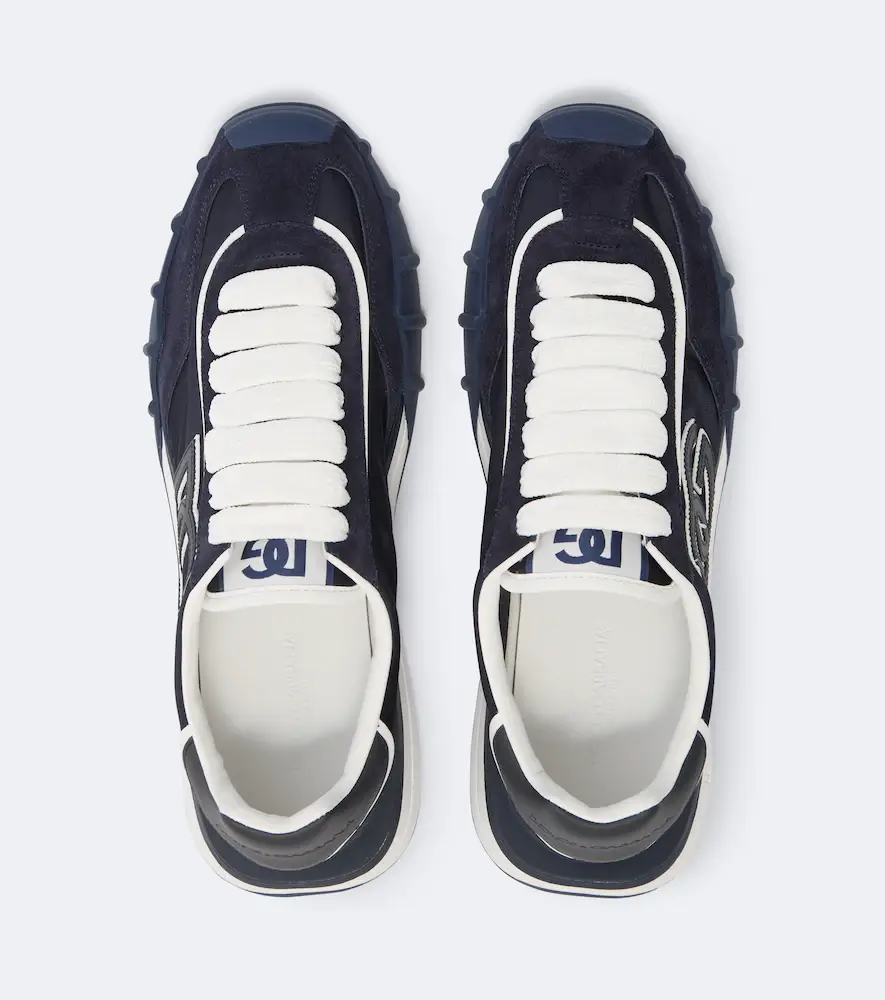 Dolce & Gabbana DG suede-trimmed canvas sneakers | Thumbnail 2 Dolce & Gabbana DG suede-trimmed canvas sneakers | Thumbnail 2