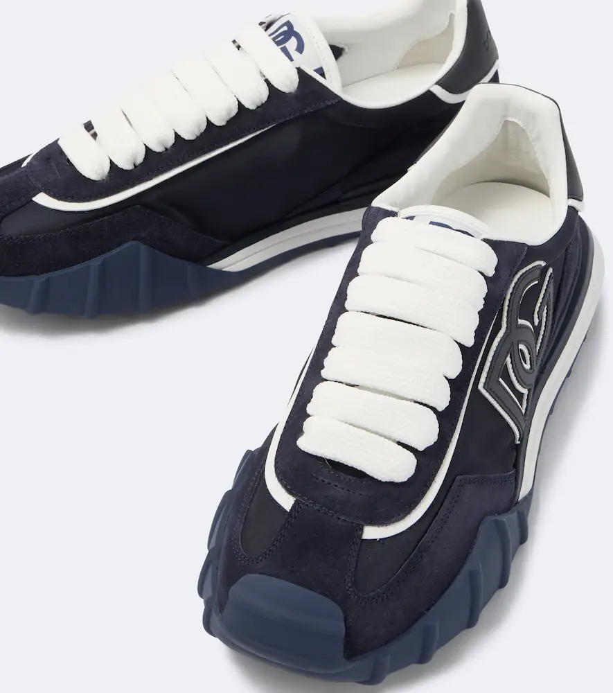 Dolce & Gabbana DG suede-trimmed canvas sneakers | Thumbnail 3 Dolce & Gabbana DG suede-trimmed canvas sneakers | Thumbnail 3