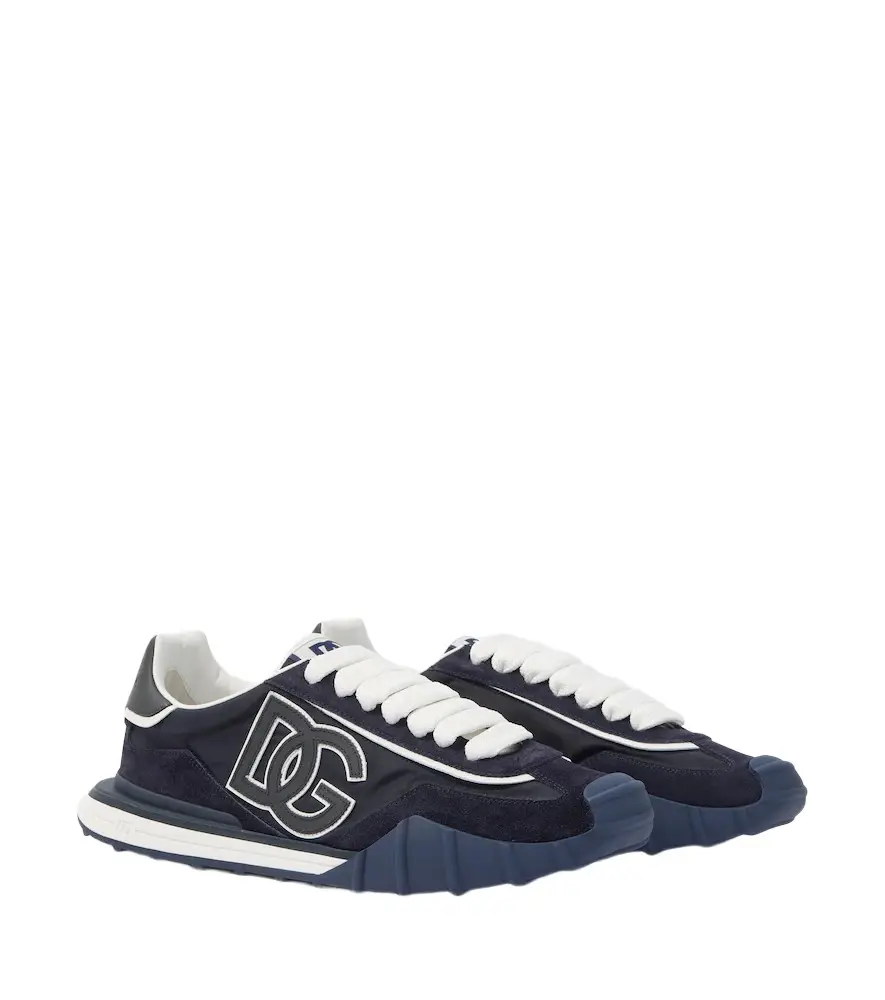 Dolce & Gabbana DG suede-trimmed canvas sneakers | Image 1 Dolce & Gabbana DG suede-trimmed canvas sneakers | Image 1