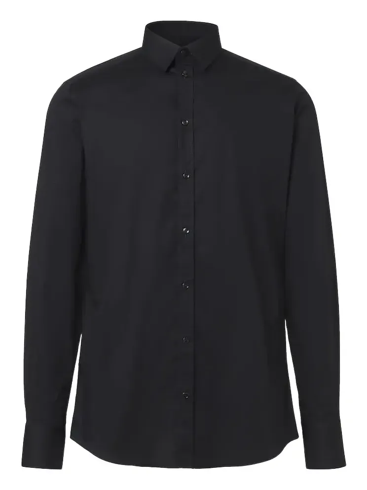 Cotton-blend poplin shirt