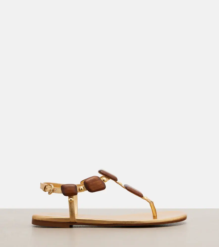 Gianvito Rossi Munduk embellished leather thong sandals | Thumbnail 3 Gianvito Rossi Munduk embellished leather thong sandals | Thumbnail 3