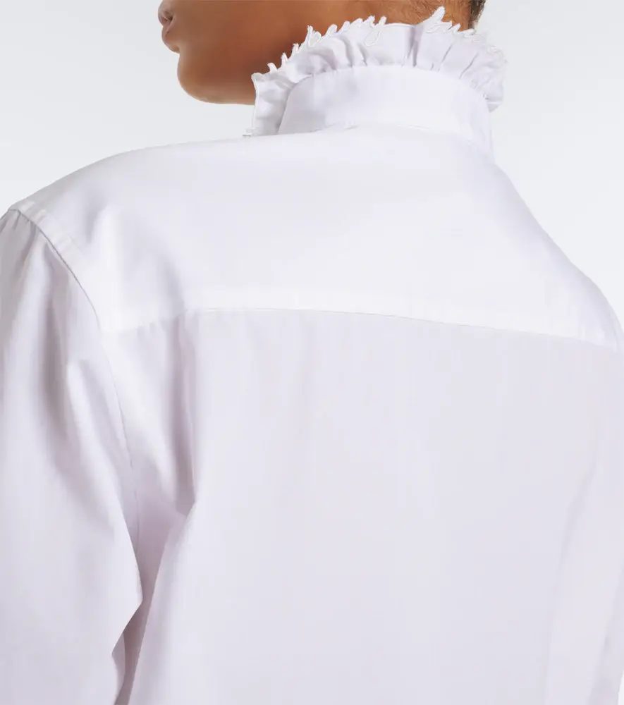 Burberry Logo ruffled cotton poplin shirt | Thumbnail 2 Burberry Logo ruffled cotton poplin shirt | Thumbnail 2