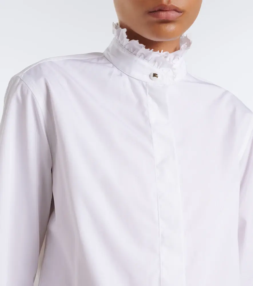 Burberry Logo ruffled cotton poplin shirt | Thumbnail 5 Burberry Logo ruffled cotton poplin shirt | Thumbnail 5