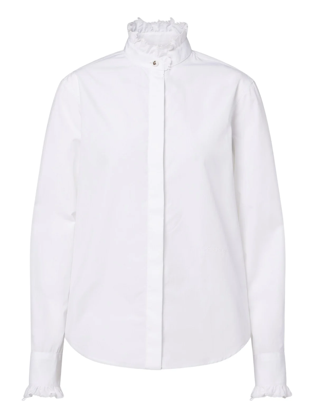Logo ruffled cotton poplin shirt Logo ruffled cotton poplin shirt