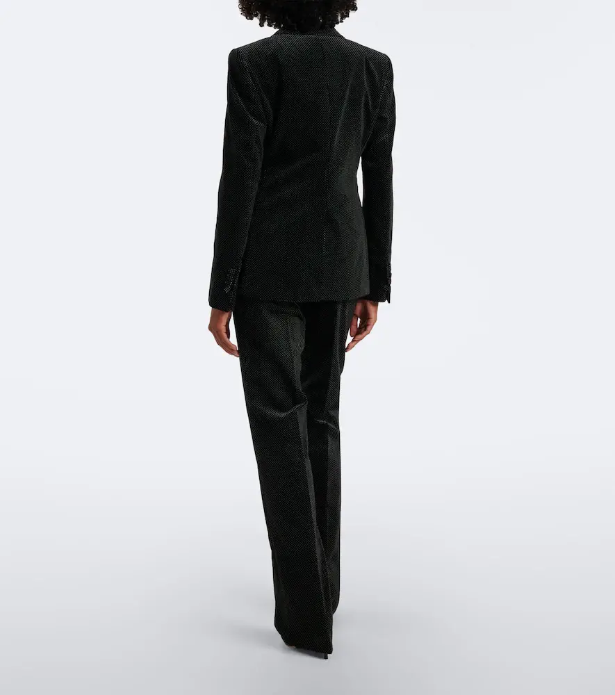 Tom Ford Polka-dot cotton velvet straight pants | Thumbnail 4