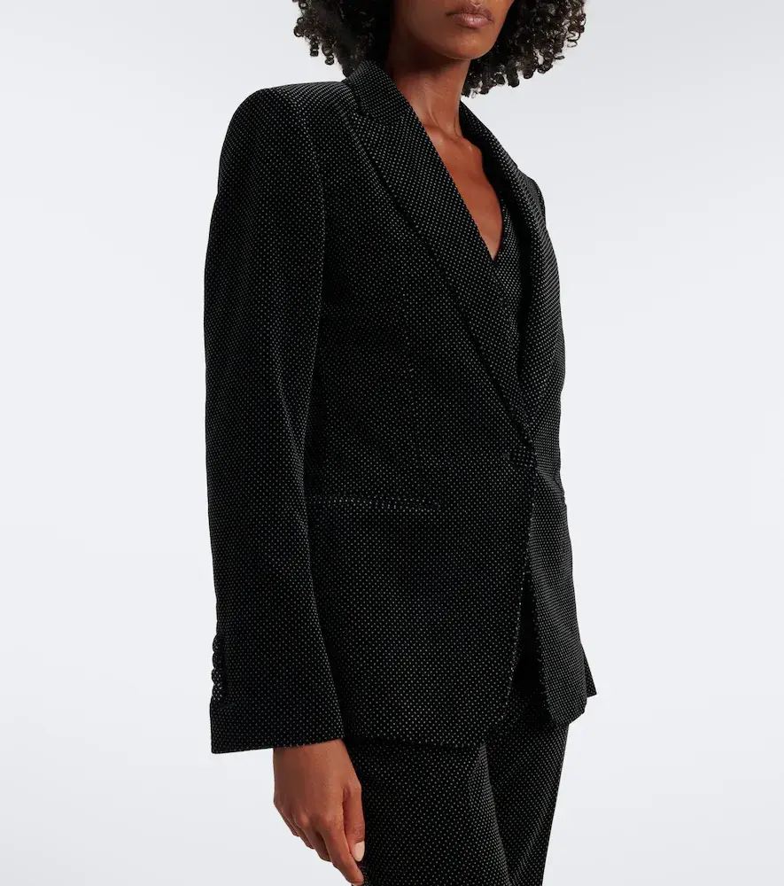 Tom Ford Polka-dot cotton velvet blazer | Thumbnail 3