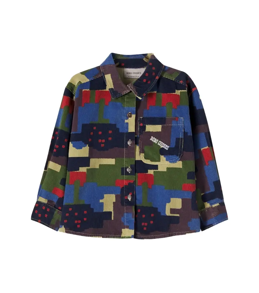 Bobo Choses Paint Forest printed cotton corduroy shirt | Image 1 Bobo Choses Paint Forest printed cotton corduroy shirt | Image 1