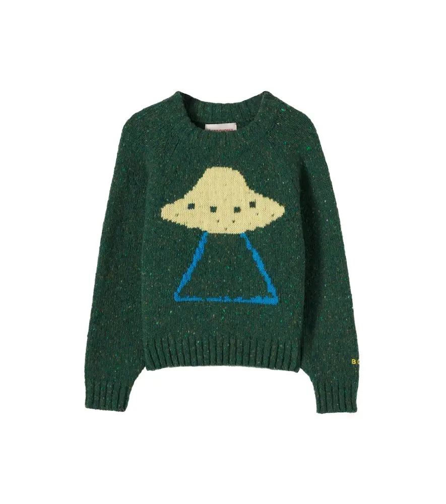 Bobo Choses Pixel Abduction jacquard sweater | Image 1 Bobo Choses Pixel Abduction jacquard sweater | Image 1