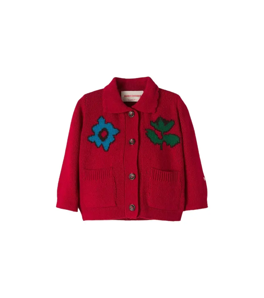 Bobo Choses Baby patch-appliqué cardigan | Image 1 Bobo Choses Baby patch-appliqué cardigan | Image 1